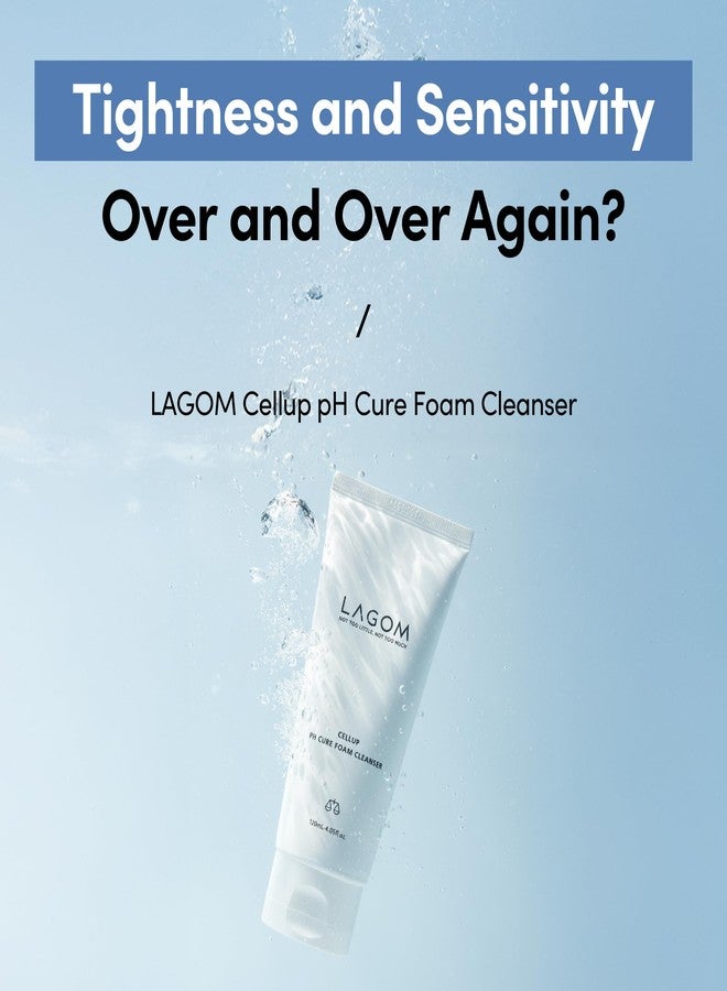 LAGOM Cellup pH Cure Foam Cleanser | Low pH, Skin Barrier Protection, Natural Deep Face Cleansing, K-Skincare, Mild, 5.5 Subacid for Sensitive Skin 4.05 Fl Oz - Image 2